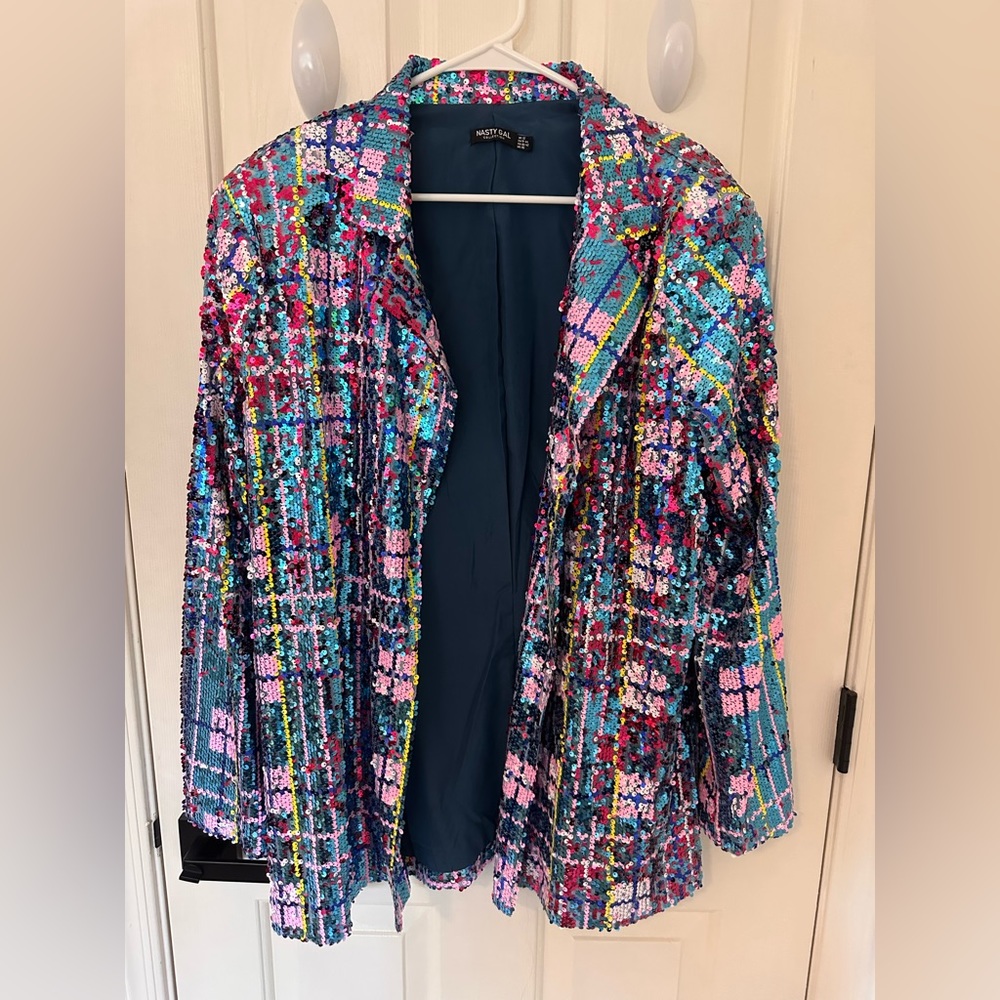 NASTY GAL SEQUIN BLAZER JACKET